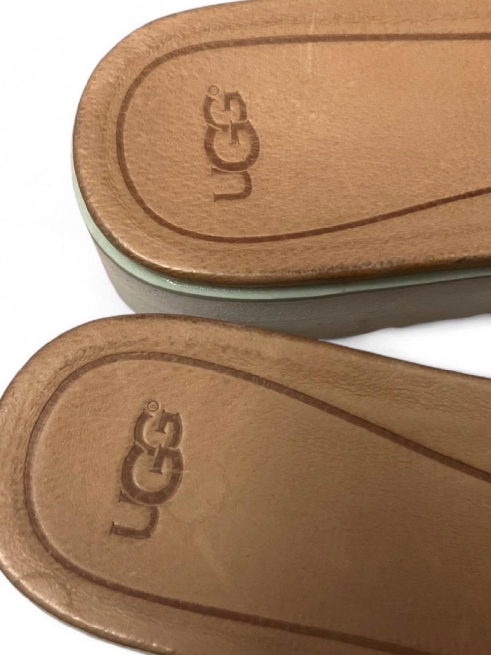 UGG Treadlight Pale Blue Bow Slide Clogs Women’s Size 12 Boho Cottagecore Summer - Picture 3 of 8
